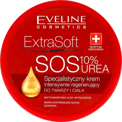 Eveline Cosmetics Extra Soft, Specjalistyczny krem intensywnie nawilżający SOS 10% Urea