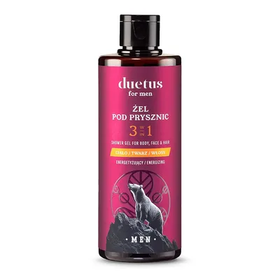 Duetus For Men, Energetyzujący żel pod prysznic 3w1
