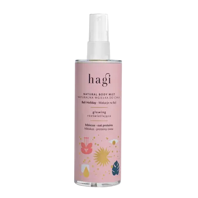 Hagi Natural Body Mist (Rozświetlająca mgiełka do ciała ze złotymi drobinkami `Wakacje na Bali`)