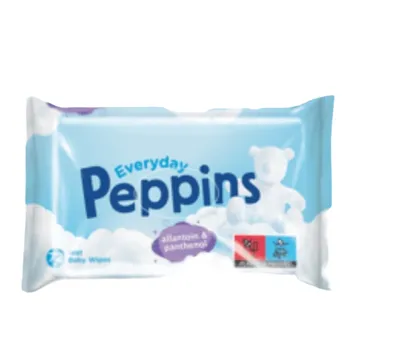 Peppins Everyday, Wet Baby Wipes with  Allantoin & Panthenol (Chusteczki nawilżane z alantoiną i pantenolem)
