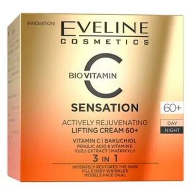Eveline Cosmetics C Sensation, Aktywnie odmładzający krem liftingujący 60+