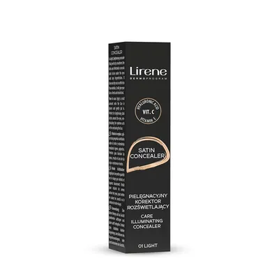 Lirene Dermoprogram Satin Concealer, Pielęgnacyjny korektor rozświetlający