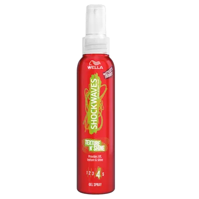 Wella Shockwawes, Texture N’Shine Gel Spray (Spray do włosów  z naturalnym cukrem)
