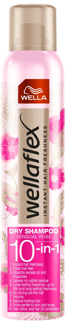 Wella Wellaflex, 10-in-1 Sensual Rose Dry Shampoo (Suchy szampon do włosów)