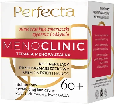 Perfecta Menoclinic Terapia Menopauzalna, Regenerujący przeciwzmarszczkowy krem na dzień i na noc 60+