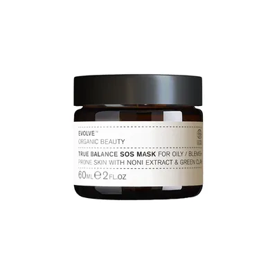 Evolve Organic Beauty True Balance, SOS Mask (Maska zmniejszająca pory i wydzielanie sebum)