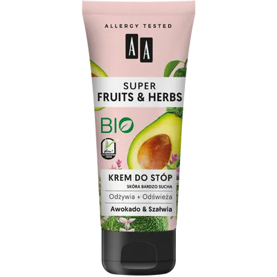 AA Super Fruits & Herbs, Krem do stóp `Awokado & szałwia`