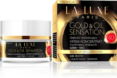 La Luxe Paris Gold & Oil Sensation, Głęboko rewitalizyjący Krem – Koncentrat  wypełniający zmarszczki