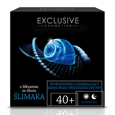 Exclusive Cosmetics Intensywnie ujędrniający krem przeciwzmarszczkowy z filtratem ze śluzu ślimaka 40+