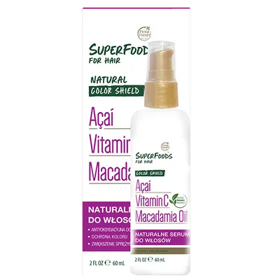 Petal Fresh Pure Superfoods for Hair, Natura olor Shield, Serum chroniące kolor do włosów farbowanych z jagodami Acai