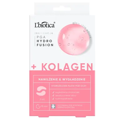 L'biotica PGA Hydra Fusion, Hydrożelowe płatki pod oczy z kolagenem