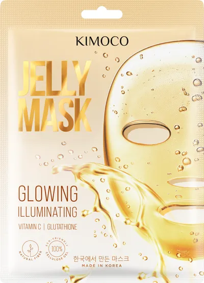 Kimoco Beauty Glowing & Illuminating Jelly Mask (Rozświetlająca maska ​​w płachcie)