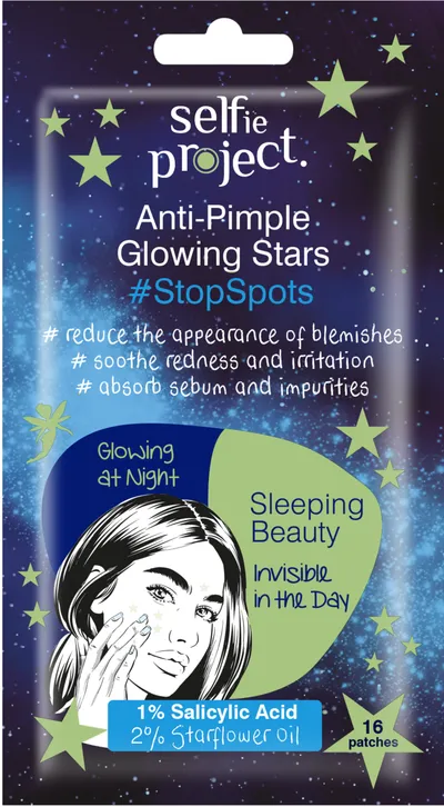 Selfie Project #StopSpots, Anti Pimple Glowing Stars (Gwiazdki punktowe przeciw wypryskom świecące w ciemności)
