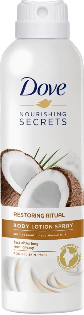 Dove Nourishing Secrets, Restoring Ritual, Body Lotion Spray (Balsam do ciała w sprayu `Kokos`)