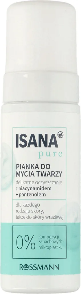 Isana Pure, Pianka do mycia twarzy z niacynamidem i pantenolem