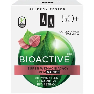 AA BioActive Pro, Krem na noc super wzmacniający 50+