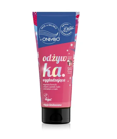 OnlyBio OnlyBio x Wedel, Hair in Balance, Ptasie Mleczko Mascarpone z Malinami, Odżywka wygładzająca