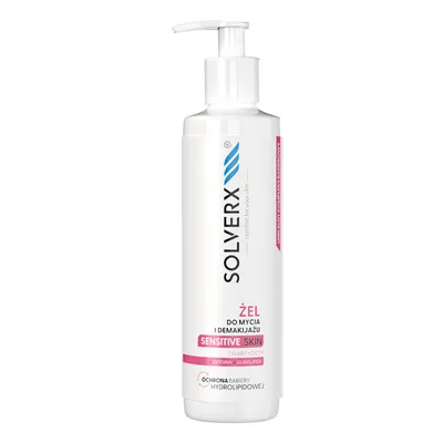 Solverx Sensitive Skin, Żel do mycia i demakijażu twarzy i oczu (nowa wersja)