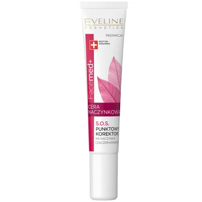 Eveline Cosmetics Facemed +, Punktowy korektor na naczynka i zaczerwienienia 3 w 1