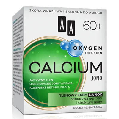 AA Oxygen Infusion, Calcium Jono, Tlenowy krem na noc 60+