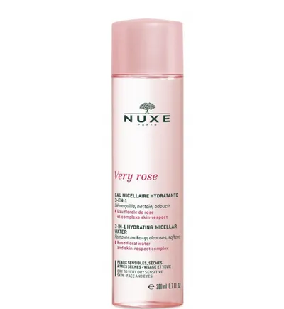Nuxe Very Rose, Eau Micellaire Hydratante 3-en-1 (Nawilżająca woda micelarna 3-w-1)