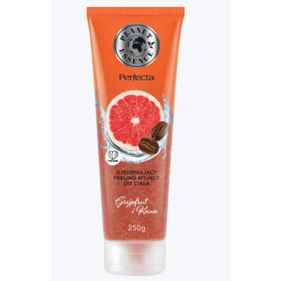 Perfecta Planet Essence, Ujędrniający peeling myjący do ciała `Grejpfrut i kawa`