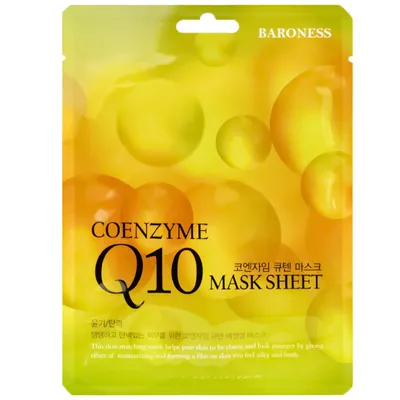 Baroness Coenzyme Q10 Mask Sheet (Nawilżająca maska w płachcie z koenzymem Q10)