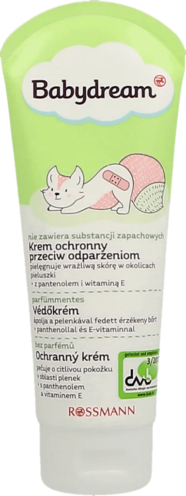 Babydream Krem ochronny przeciw odparzeniom z pantenolem i witaminą E (nowa wersja)
