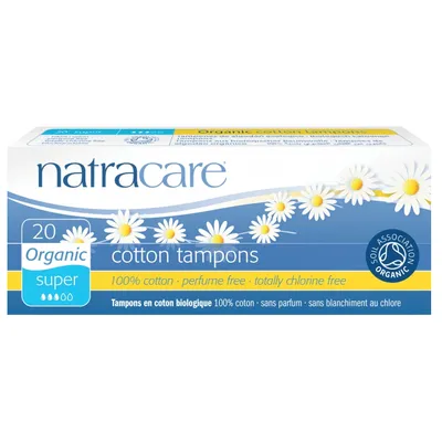 Natracare Cotton Tampoons Super (Bawełniane tampony Super)