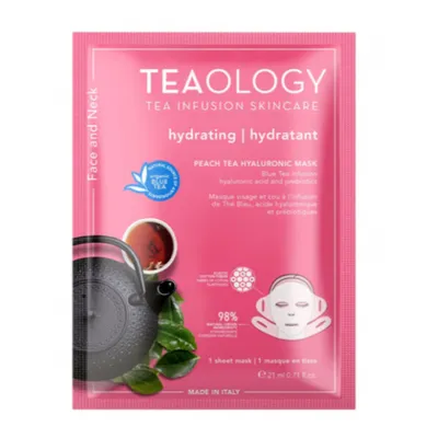 Teaology Peach Tea Hyaluronic Mask (Nawilżająca maseczka do twarzy i szyi)