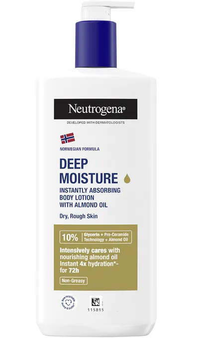 Neutrogena Formuła Norweska, Deep Moisture (Głęboko nawilżająca emulsja do ciała z olejkiem do skóry suchej)