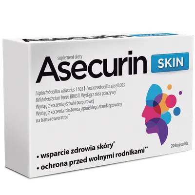 Aflofarm Farmacja Polska Asecurin Skin, Suplement diety na zdrową skórę