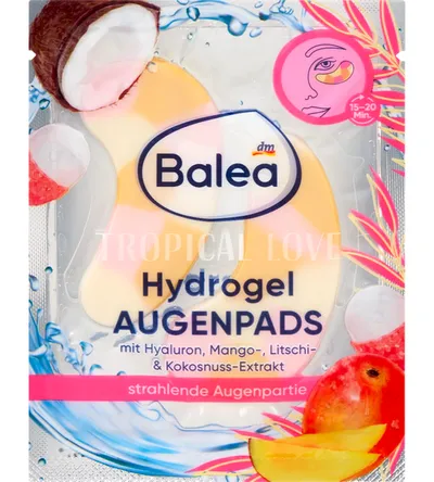 Balea Tropical Love , Fruit Hydrogel Eye Pads (Płatki pod oczy)