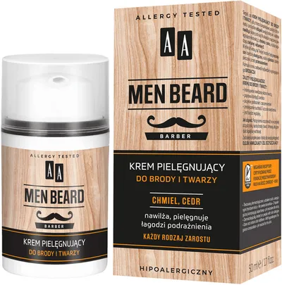 AA Men Beard, Krem pielęgnujący do brody i twarzy