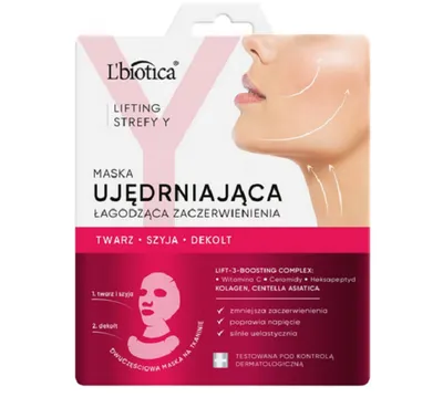 L'biotica Lifting Strefy Y, Maska ujędrniająca łagodząca zaczerwienienia
