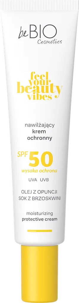 beBIO Feel Your Beauty Vibes, Nawilżający krem ochronny SPF50