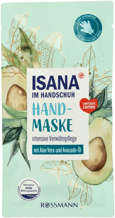 Isana Handmaske im Handschuh mit Aloe Vera und Avocado-Ol (Maska do rąk w rękawiczkach `Aloes i olejek awokado`)