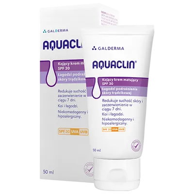 Galderma Aquaclin, Kojący krem matujący SPF 30