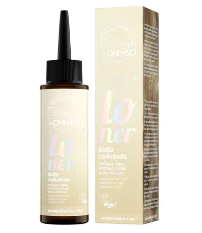OnlyBio Hair In Balance, Biała Czekolada, Toner do włosów nadający ciepły, kremowy odcień białej czekolady