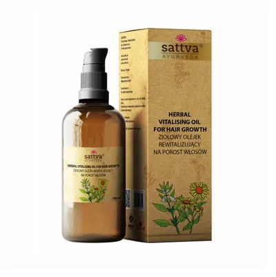Sattva Ayurveda Herbal Vitalising Oil for Hair Growth (Ziołowy olejek rewitalizujący na porost włosów (nowa wersja))