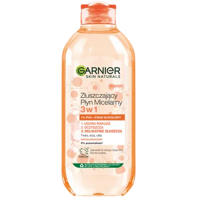 Garnier Skin Naturals, Złuszczający płyn micelarny 3 w 1