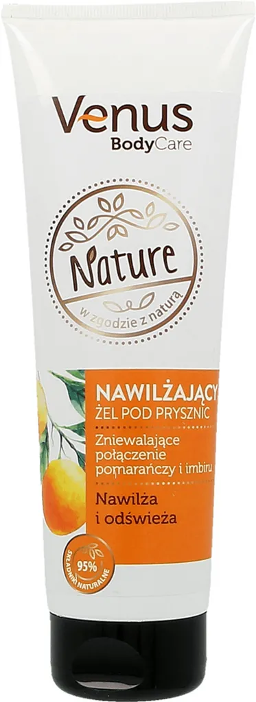 Venus Nature, BodyCare, Nawilżający żel pod prysznic 'Pomarańcza + imbir'