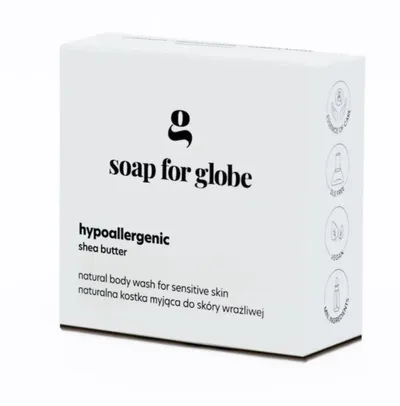 Soap for globe Hypoallergenic, Shea Butter, Natural Body Wash for Sensitive Skin (Naturalna kostka myjąca do skóry wrażliwej)