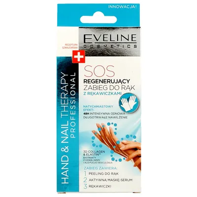 Eveline Cosmetics Hand & Nail Therapy Professional, SOS regenerujący zabieg do rąk z rękawiczkami