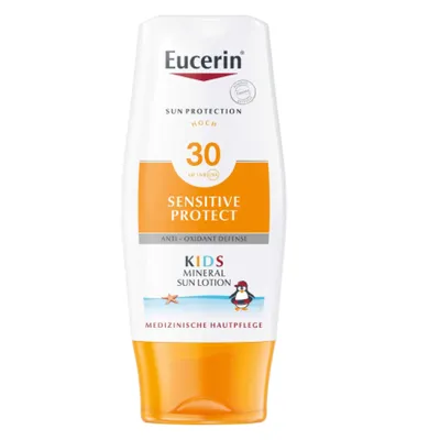 Eucerin Kids, Mineral Sun Lotion Sensitive Protect SPF 30 (Mleczko ochronne z mikropigmentami dla dzieci SPF 30)