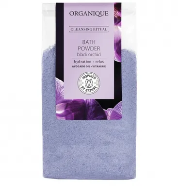 Organique Cleasing Ritual, Black Orchid, Bath Powder (Rytuał Czarna Orchidea, Musujący puder do kąpieli)