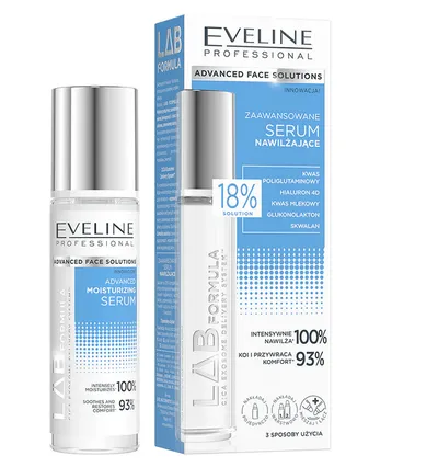Eveline Cosmetics Advanced Face Solutions, Lab Formula, Zaawansowane serum nawilżające