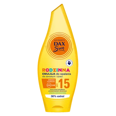 Dax Sun Rodzinna emulsja do opalania dla dorosłych i dzieci SPF 15
