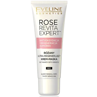 Eveline Cosmetics Rose Revita Expert, Różany ultra - regenerujący krem - maska na noc