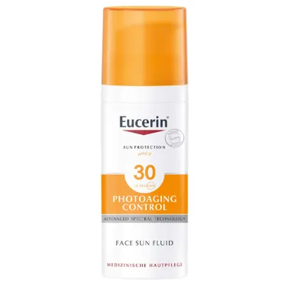 Eucerin Sun, Fluid Photoaging Control SPF 30 (Emulsja do twarzy przeciw zmarszczkom SPF30)